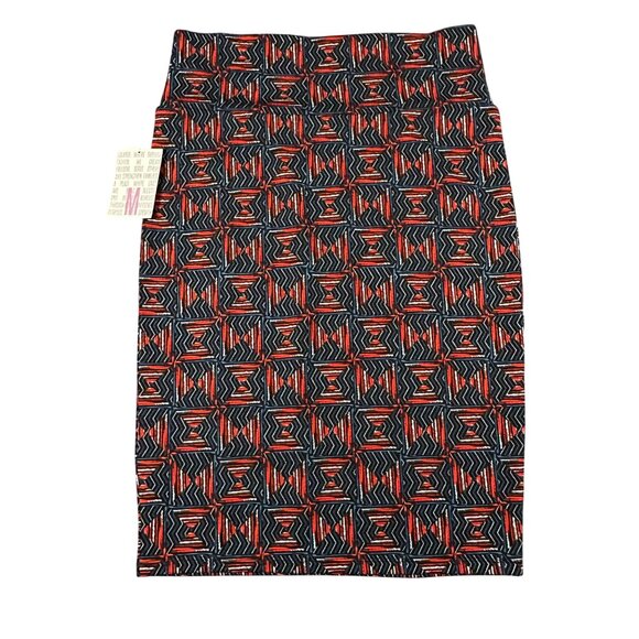 Lularoe Womens Medium Cassie Pull On Geometric Print Fitted Pencil Skirt NWT - Picture 6 of 7
